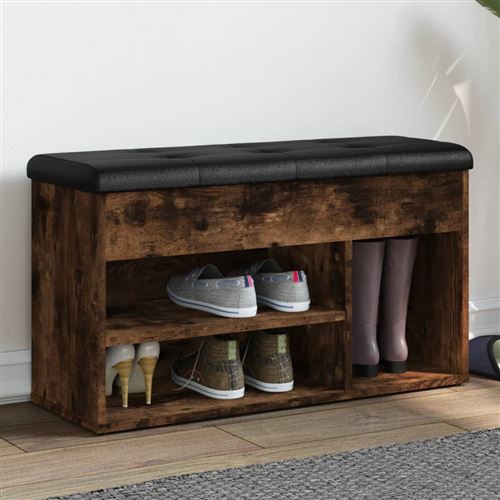 Vidaxl Banc À Chaussures - Chêne Fumé - Image 3