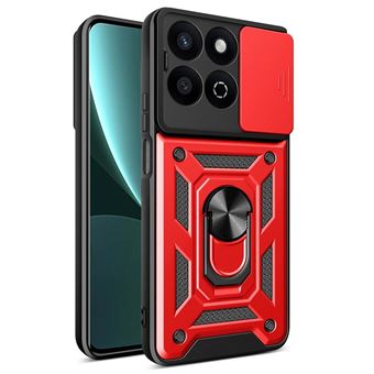 Coque pour Honor 200 Smart 5G et Honor X7c - housse etui rigide anti choc + film ecran - ROUGE - htdmobiles - 1