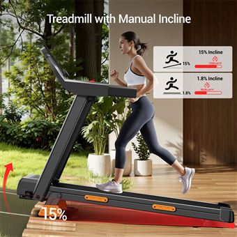 Tapis de course pliable électrique avec inclinaison réglable 2 positions – Tapis de marche pour seniors jusqu'à 120 kg de capacité de charge, tapis de marche avec fonction application pour fitness à d Tapis de course pliable électrique avec inclinaison réglable 2 positions – Tapis de marche pour seniors jusqu'à 120 kg de capacité de charge, tapis de marche avec fonction application pour fitness à d