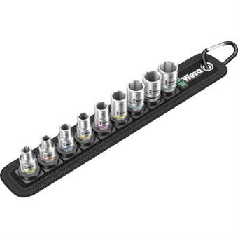 Wera 8790 HMA 05003883001 6 pans extérieurs Jeu de douilles 9 pièces 1/4 (6.3 mm) - 1