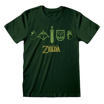 T-shirt The Legend of Zelda Icons vert à col rond pour homme : petit - 1