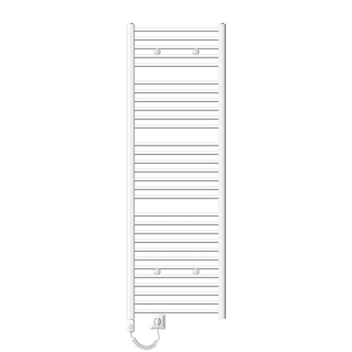 Non Communiqué Weiß Ecd Germany Radiateur Avec Élément Chauffant Électrique 1200W - 600 X 1800 Mm - Blanc - Connexion Latéral - Forme Droit - Kit Montage Mural Inclus - Sèche-Serviettes Sahara Pour Salle De Bain - Image 1