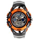 SKMEI - Montre enfant garçon - Affichage digital/analogique - Étanche - Orange