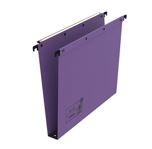 Dossier suspendu AZO fond 30mm lilas - Lot de 25 - Oblique az