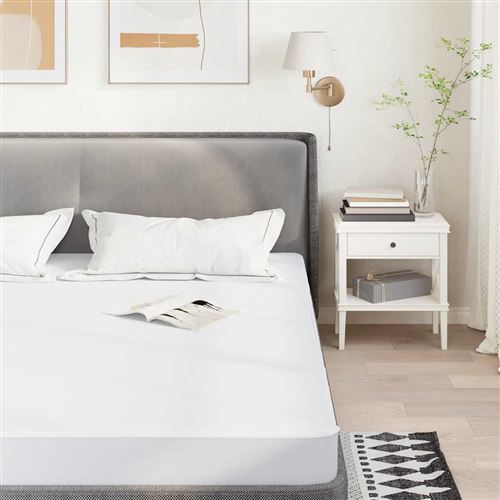 vidaXL Protège-matelas blanc 90x220 cm imperméable4100158
