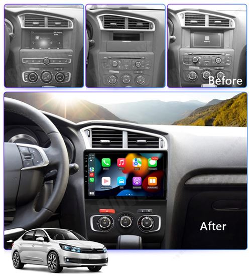 Autoradio CarPlay RoverOne Android 2Go RAM 32Go ROM GPS pour Citroen C4 C4L  DS4 2013 - 2017 - Équipements électriques - Achat & prix
