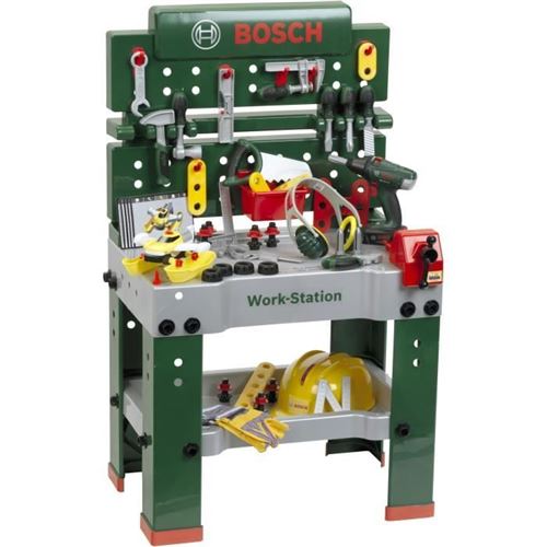 Etabli Bosch avec 81 Accessoires dont une visseuse électronique et un set de construction de véhicules futuristes - 8469