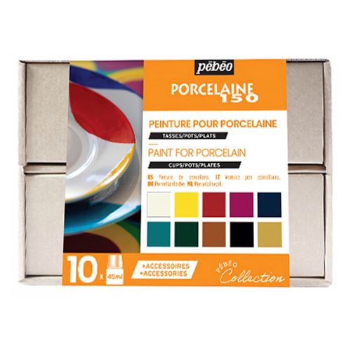 Peinture Porcelaine 150 - Coffret collection - 10 pots - 45ml