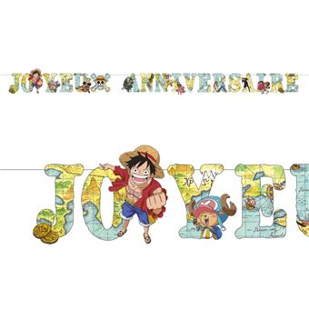 guirlande papier anniversaire one piece 2.5m - générique 12812-on - 1