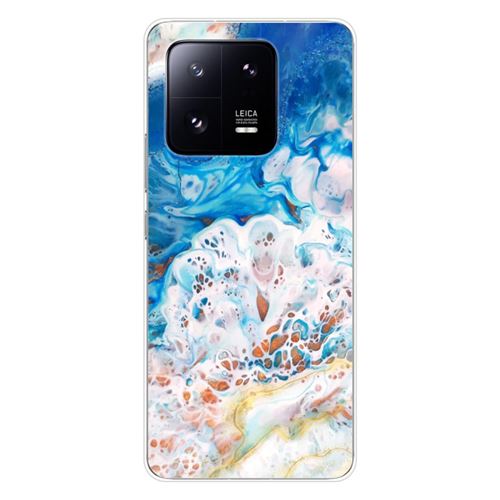 Coque en silicone imprimée compatible Xiaomi 13 Pro Marbre océan