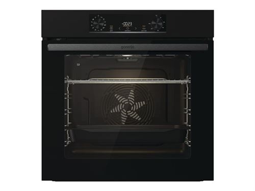 Gorenje Essential Bps6737E02B - Four - Avec Fonction Vapeur - Encastrable - Niche - Largeur : 56 Cm - Profondeur : 55 Cm - Hauteur : 59 Cm - Avec Système Auto-Nettoyant - Classe A+ - Noir