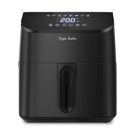 TAYLOR SWODEN  Friteuse &agrave; air chaud 4,5L 1350W Noir, &eacute;cran tactile LED, 8 menus rapides, fonction DIY et pr&eacute;chauffage, minuterie 60min, cuisson saine sans huile 