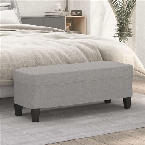 Vidaxl Gris/Clair Banc 100X35x41 Cm Tissu - Image 2