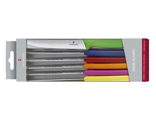 Victorinox - 6.7839.6g - coffret 6 couteaux tomate victorinox swissclassic 11cm assortis