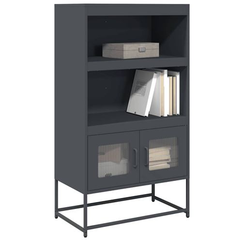 Non Communiqué Anthracite Buffet Haut 68X39x123 Cm Acier