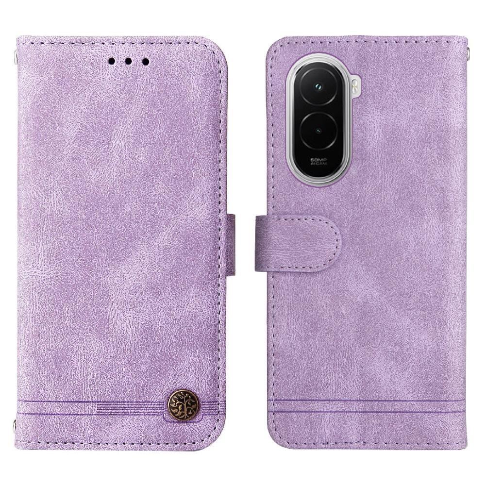 Étui Portefeuille SEAHAI Pour Xiaomi POCO M7 4G - Cuir PU Gaufré Chat, Support Intégré, Blocage RFID - Violet - 3