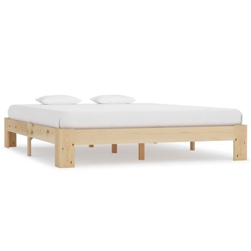 vidaXL Cadre de lit Bois de pin massif 160 x 200 cm