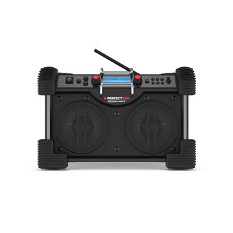 PerfectPro RockHart Radio de chantier DAB+, FM AUX, Bluetooth, NFC, USB protégé contre les projections deau, étanche à la poussière, résistant aux coups, - 1