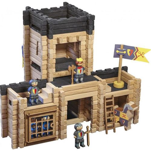 Jeu De Construction - 8028 - Château Fort - Catapulte - 270 Pieces En Bois
