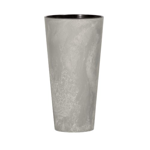 PROSPERPLAST Tubus Slim Effect de plástico CON depósito en color Cemento, 57,2 (alto) x 30 (ancho) x 30 (profundo) cms