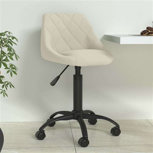 Vidaxl Chaise À Manger - Crème Velours - Image 3