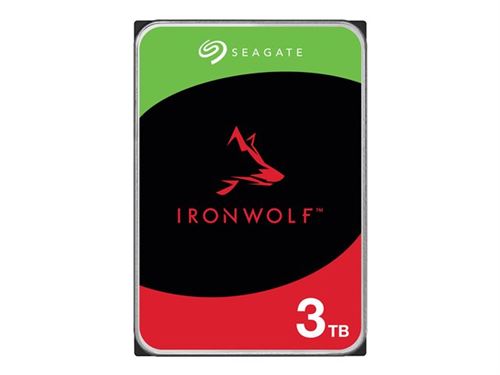 Seagate IronWolf ST3000VN006 - Vaste schijf - 3 TB - intern - SATA 6Gb/s - 5400 tpm -buffer: 256 MB - met 3 jaar Seagate Rescue Data Recovery