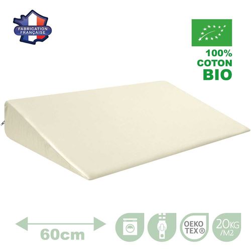 Plan incliné pour lit 60x120cm, Coton Bio, Fabrication Française