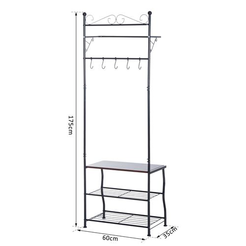 Portant Porte Manteaux Vestiaire D Entree Style Neo Retro Fer