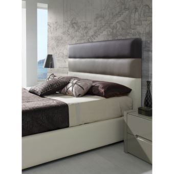 11 Sur Tete De Lit Pour Lit 140 Cm En Simili Cuir Ivoire Moka Et