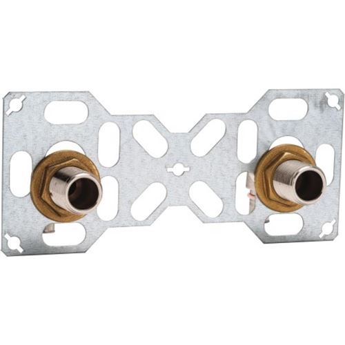 Platine double robinetterie murale