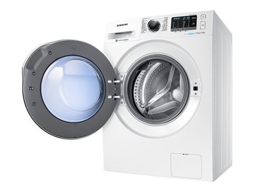 Smsu Samsung Ecobubble Wd70J5410Aw - Machine À Laver Séchante - Largeur : 60 Cm - Profondeur : 67.5 Cm - Hauteur : 85 Cm - Chargement Frontal - 48 Litres - 7 Kg - 1400 Tours/Min - Blanc/Bleu