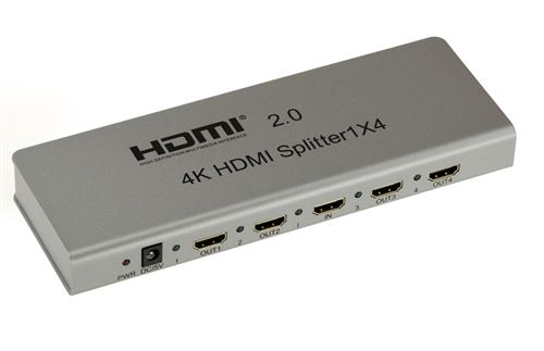 Splitter HDMI 2.0 - 4 Ports - Boitier Métal Résolution 4K (2160x3840)