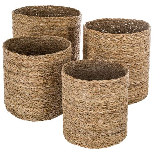 Non Communiqué Naturel Set De 4 Paniers Ronds Coloris -Pegane - Image 1