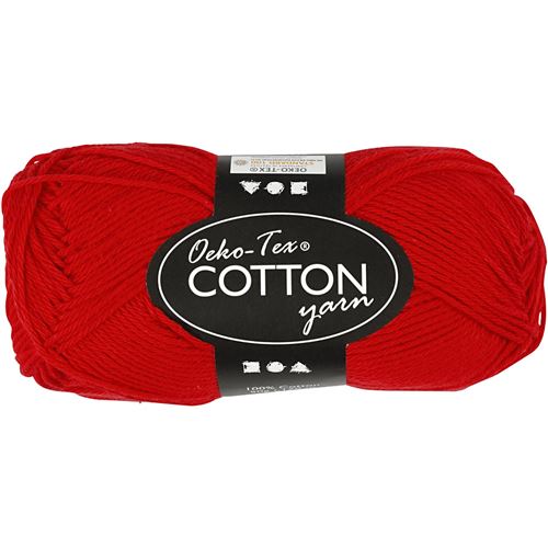 Creotime fil de coton rouge foncé 170 mètres