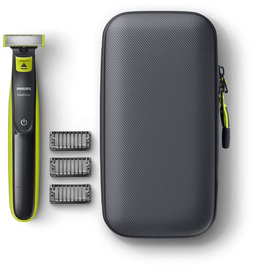 Philips Oneblade – Pack de tondeuse style et rasage, - Batterie rechargeable QP2520/64 - et étui de voyage