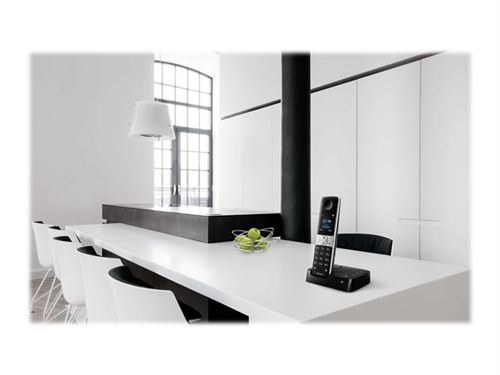 Philips D6351B - Téléphone sans fil - système de répondeur avec ID d appelant/appel en instance - DECT\GAP - (conférence) à trois capacité d appel - noir