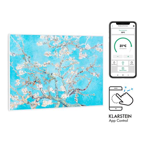 Wonderwall Air Art Smart Infrarotheizung 80x60cm 500W Wandmontage Blüten