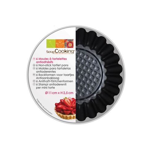 6 moules tartelettes Ø 11 cm - ScrapCooking