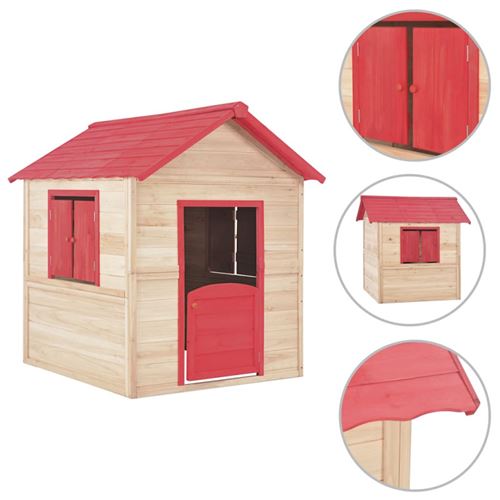 vidaXL Maison de jeu pour enfants Bois Rouge