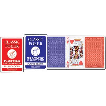 Lot De 2 Jeux De 55 Cartes à Jouer – Poker Professionnel, Texas Hold'em – Bleu Et Rouge, Dos Relief Diamant – Qualité Supérieure, Glisse Parfaitement – Idéal Pour Famille, Pub, Voyage
