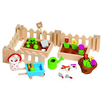 Goki Jardin de maison de poupée en bois avec Accessoires - Poupée - Achat &  prix