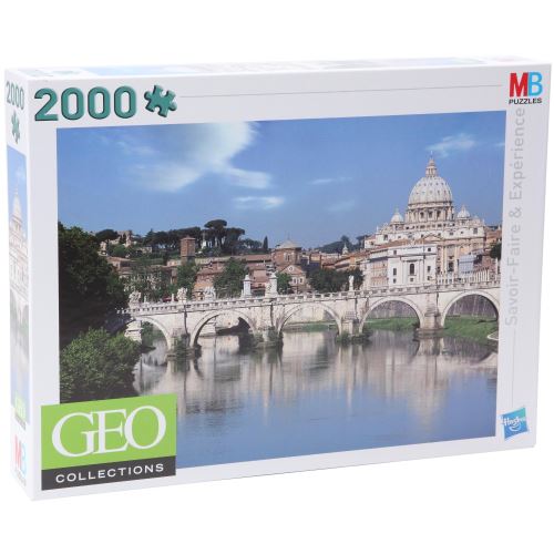 Hasbro - mb puzzles - 909582860 - puzzle 2000 pièces géo - basilique saint-pierre du vatican / italie