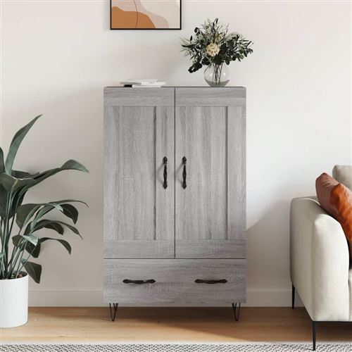 Non Communiqué Gris Vidaxl Buffet Haut Sonoma 69,5X31x115 Cm Bois D'ingénierie830322 - Image 1