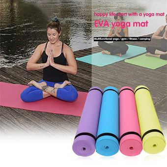 Tapis de yoga et de fitness antidérapant 4MM EVA épais durable Jaune -  Accessoire fitness yoga et pilates à la Fnac