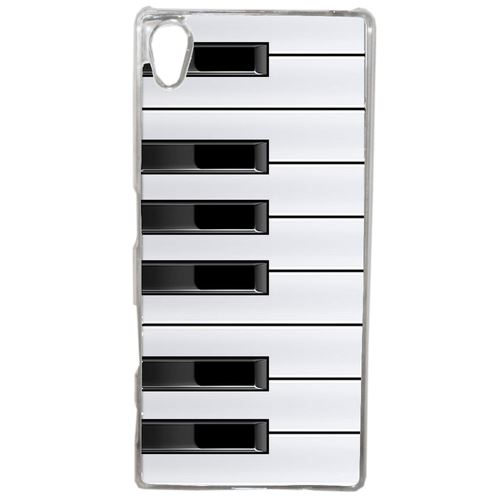 Coque Touche De Piano Noir Et Blanc Compatible Sony Xperia Z4 Transparent
