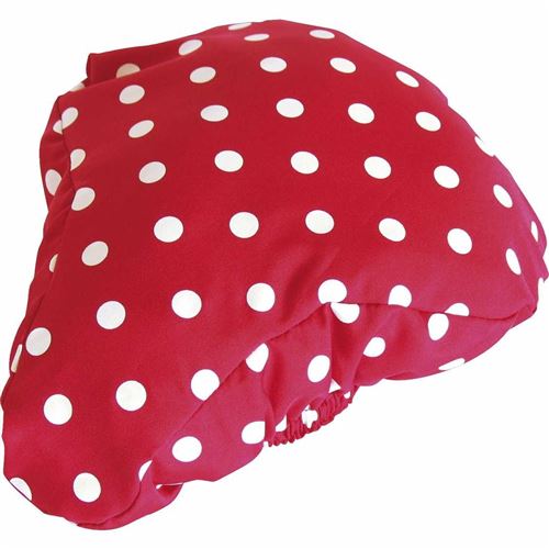 BASIL Rosa housse de selle rouge avec des points blancs (50059)