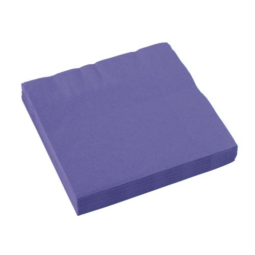 Amscan serviettes de table violet 33 x 33 cm 20 pièces