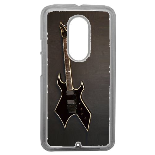 Coque Guitare Rock N Roll Compatible Motorola Moto X2 Transparent