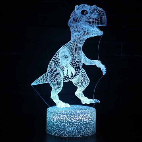 Stack Lampe 3D Tactile Veilleuses Enfant 7 Couleurs Avec Telecommande - Dinosaure #21