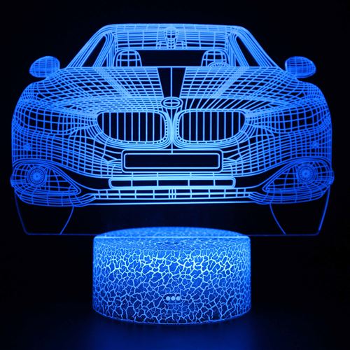 Stack Lampe 3D Tactile Veilleuses Enfant 7 Couleurs Avec Telecommande - Voiture #1637 - Image 1